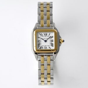 Panthère Ladies 22mm YG/SS BVF 1:1 Best Edition White Dial on YG/SS Bracelet Ronda Quartz