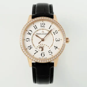 Rendez-Vous 34mm RG/LE White/Num Dial on Black Leather Strap 