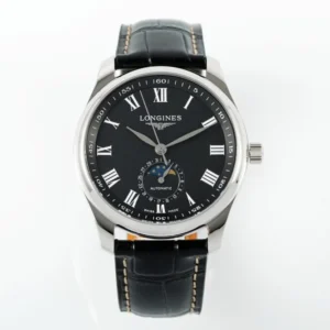 Longines Master Moonphase SS/LE Black/Roman Dial