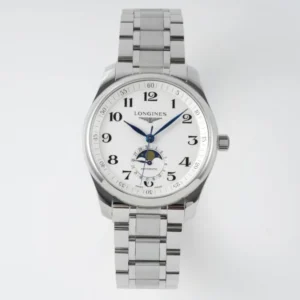 Longines Master Moonphase SS/SS White/Numerals Dial 