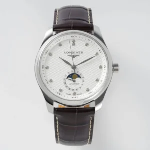 Longines Master Moonphase SS/LE White/Diamond Dial