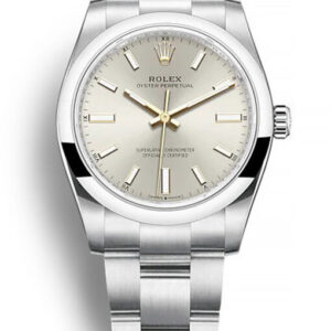 Rolex Oyster Perpetual Lady 34mm Silver Dial