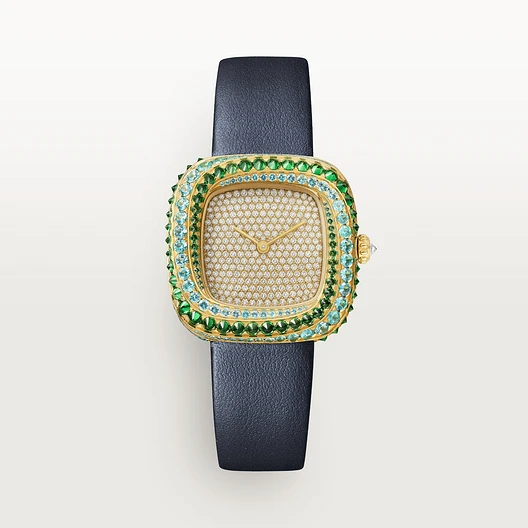 Cartier Coussin de Cartier watch, Medium model Yellow gold