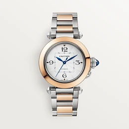 Cartier Pasha de Cartier Watch, 35 mm, Steel Case, Rose Gold Bezel