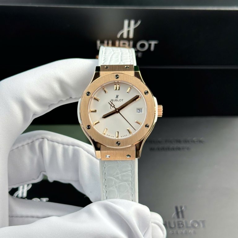 Hublot Classic Fusion King Gold Women’s White 33mm by HB Factory