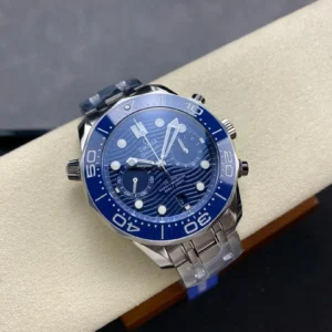 OMEGA Seamaster Diver 300M Co-Axial Master Chronometer Chronograph Blue Dial Stainless Steel Watch
