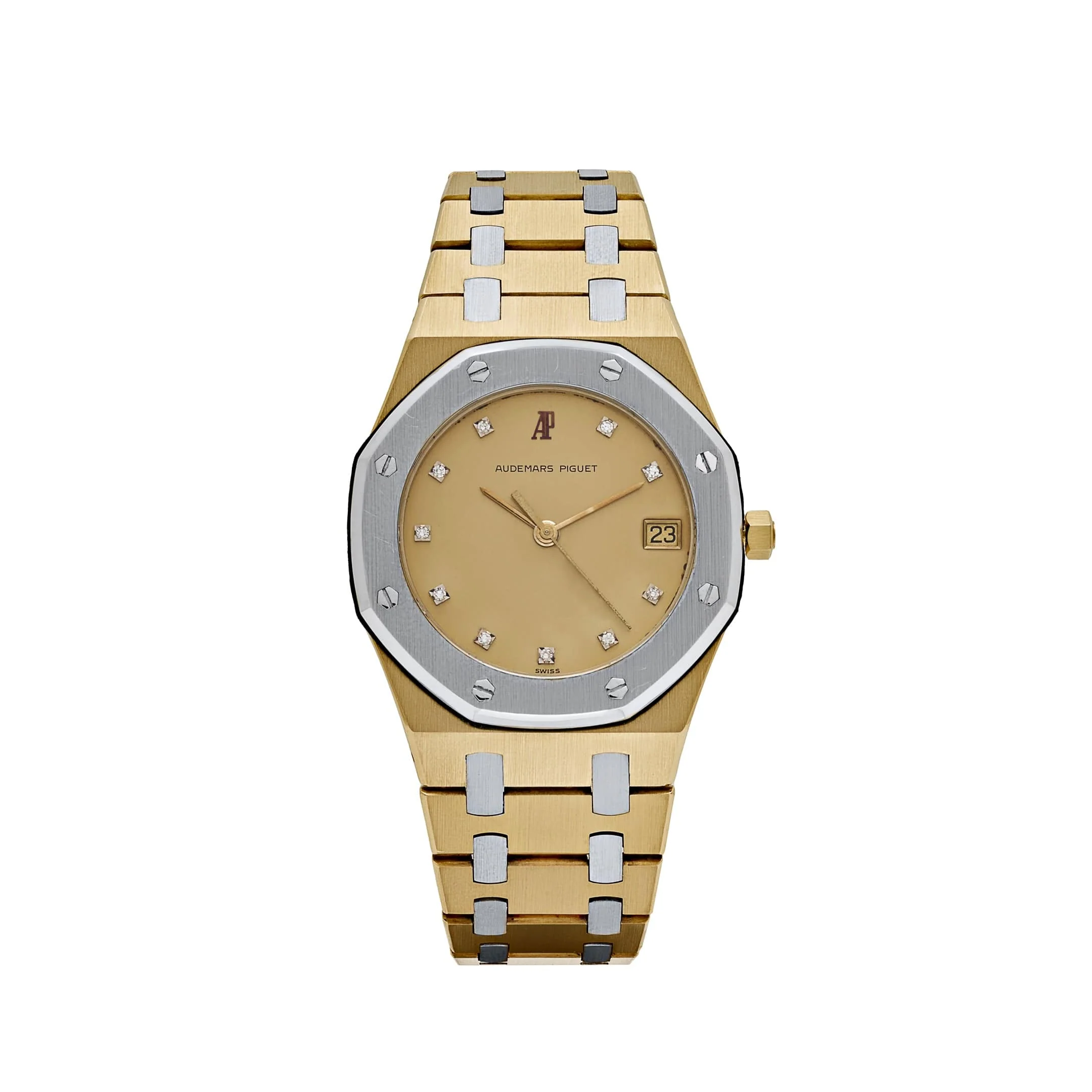  Royal Oak Yellow Gold White Gold Diamond Dial Quartz