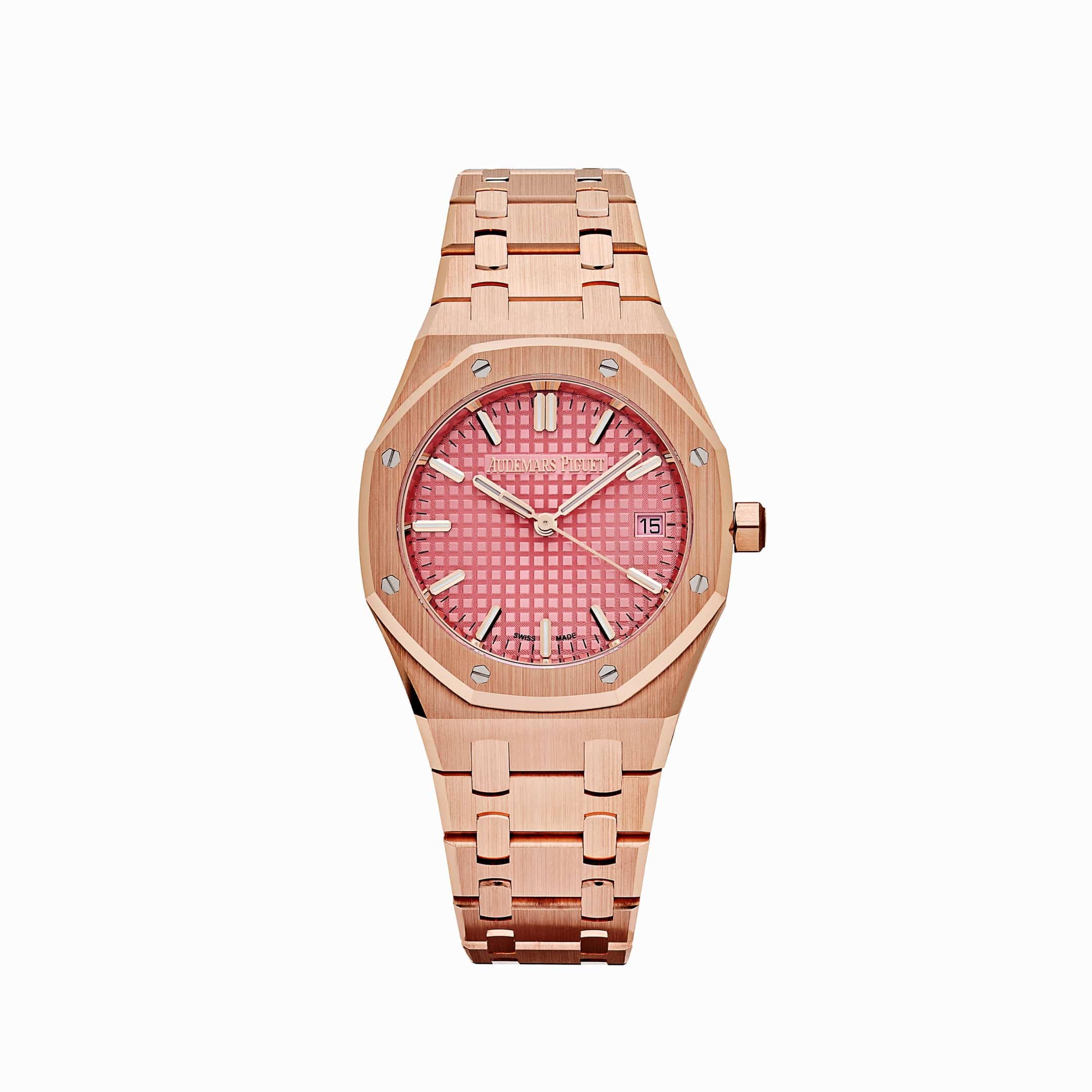 Audemars Piguet Royal Oak Ladies Rose Gold Pink Dial 