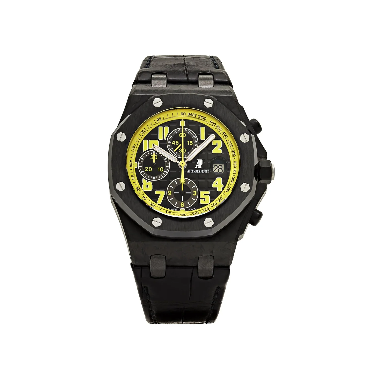 Audemars Piguet Royal Oak Offshore Chronograph Bumble Bee Carbon Black Dial Alligator