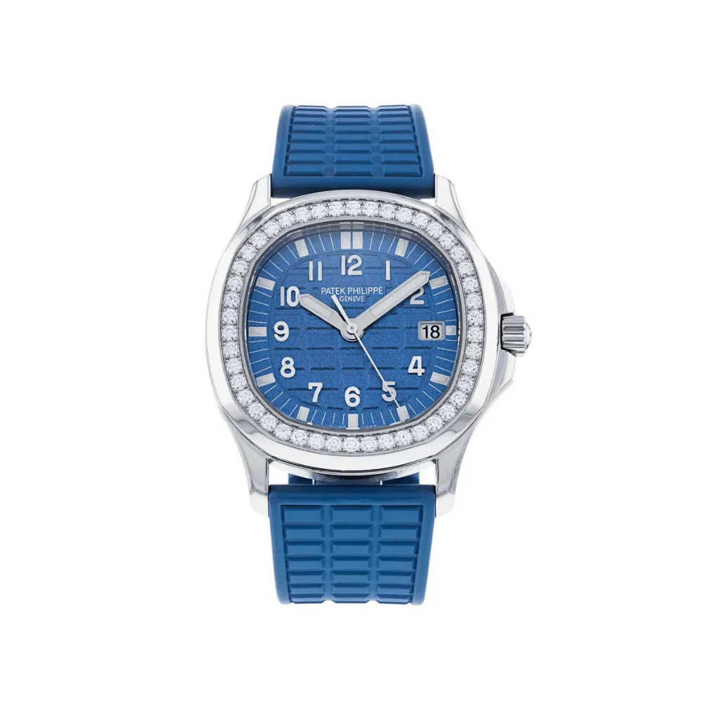 Aquanaut 5067A SS PPF 1:1 Best Edition Blue Textured Dial on Blue Rubber Strap RONDA Quartz
